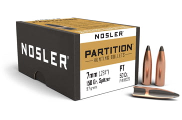 Image of Nosler 16326 Partition 7mm .284 150 GR Spitzer 50 Box