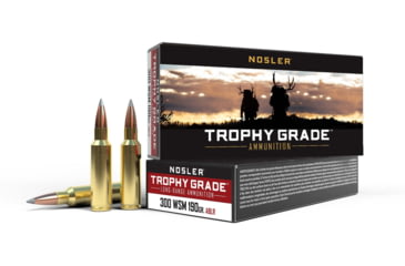 Image of Nosler Trophy Grade .300 Winchester Short Magnum 190 Grain AccuBond Long Range Brass Cased Centerfire Rifle Ammo, 20 Rounds, 60106