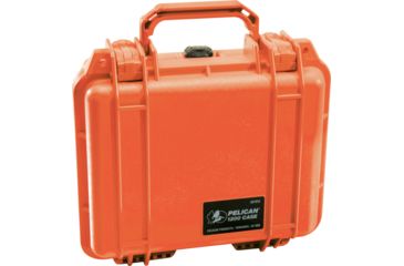 Image of Pelican 1200 Small Protector Waterproof 10.6x10x4.8in Case, Orange w/ Foam