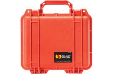 Image of Pelican 1200 Small Protector Waterproof 10.6x10x4.8in Case, Orange w/ Foam