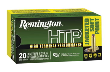 Image of Remington 41 Remington Magnum HTP  210 Grain Jacketed Soft Point Centerfire Pistol Ammo, 20 Rounds, 23000