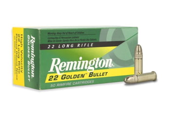 Image of Remington 22 Golden Bullet .22 Long Rifle 40 Grain Round Nose Brass Cased Rimfire Ammo, 5000 Round