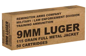 Image of Remington B9MM3 Overrun 9 mm Luger 115 GR Full Metal Jacket FMJ 50