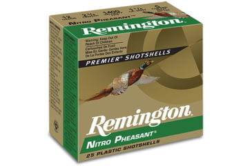 Image of Remington Nitro Pheasant Loads 12 Gauge 1 1/4 oz 2.75in 1400 ft/s #4 Centerfire Shotgun Ammo, 25 Rounds, 28620