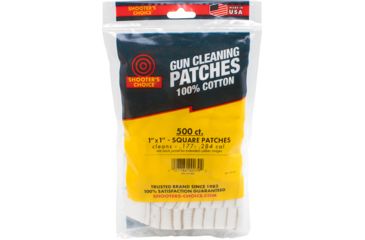 Image of Shooter's Choice Cleaning Patches - 500 Pack, Cotton, 1in, SHF-914-500