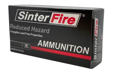 Image of SinterFire Reduced Hazard 10 mm 125 Grain Frangible Brass Cased Pistol Ammo, 50 Rounds, 855040006068