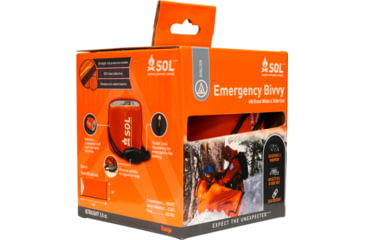 Image of Survive Outdoors Longer Emergency Bivvy with Rescue Whistle, Orange, 0140-1142