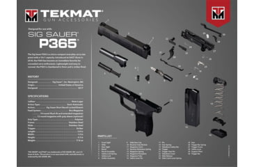 Image of TekMat TEKR20SIGP365 Sig Sauer P365 Ultra 20 Cleaning Mat