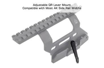 Image of UTG Pro ACCU-SYNC QR AK Side Mount, Universal, 2 Slots, Matte Black Anodized Steel-reinforced 6061-T6 Aluminum, Black, MT-UAK01