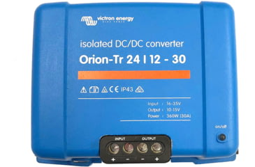 Image of Victron Energy Orion-TR DC-DC Converter, 24 volts to 12 volts, 30 amps Isolated, Blue, ORI241240110