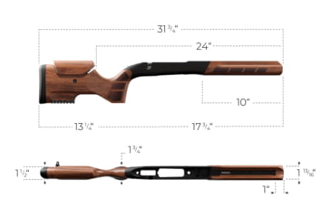 Image of WOOX Exactus Precision Stock - Sauer 100 Chassis, Right Hand, Walnut, SH.GNS002.21