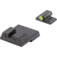 Night Fision Perfect Dot Front Night Sights w/ Square Notch Rear for HK, Yellow Front w/ Green Tritium - Black Rear w/ Gree, fits VP9, VP9SK, .45C, .45C Tactical, P30, P30L, P, HAK-126-003-YGZG