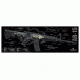 Tekmat Armorers Bench Mat 12''x36'' Ar-15 Cut Away Black