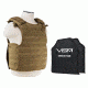 Vism 2964 Series Quick Release Plate Carrier includes two BSC1012 Ballistic Soft Panels, Tan BSCVPCVQR2964T-A