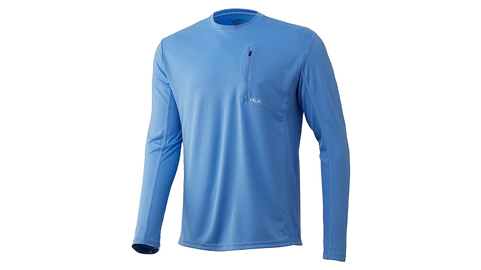 HUK Performance Fishing Icon X Long Sleeve Pocket Shirt - Mens, Carolina Blue, Small, H1200284-420-S