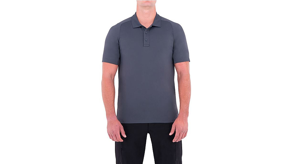 First Tactical Mens Performance Ss Polo, Asphalt, Small 112509-015-S