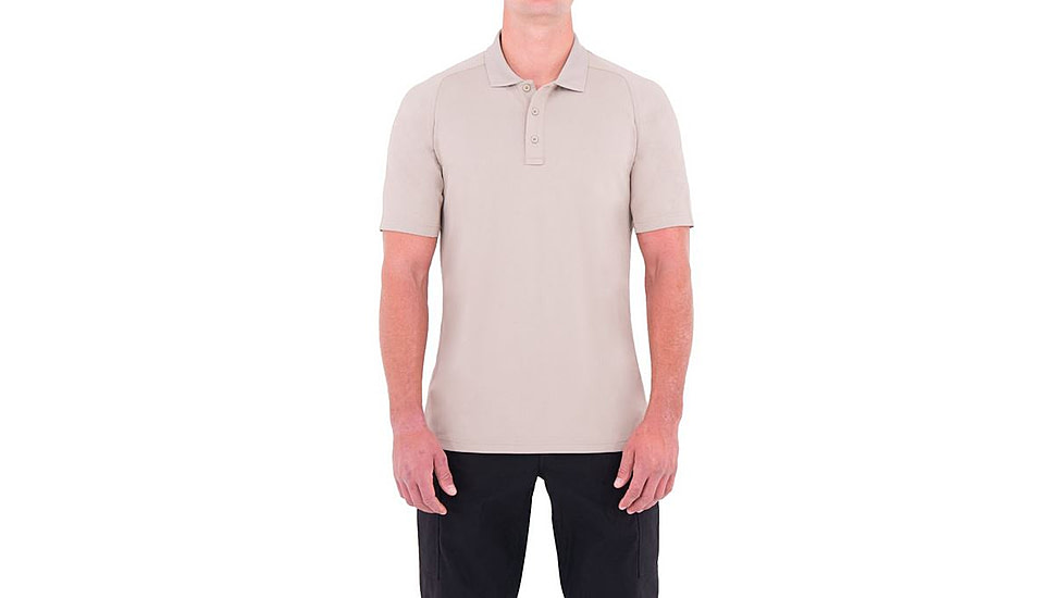 First Tactical Mens Performance Ss Polo, Khaki, Small 112509-055-S