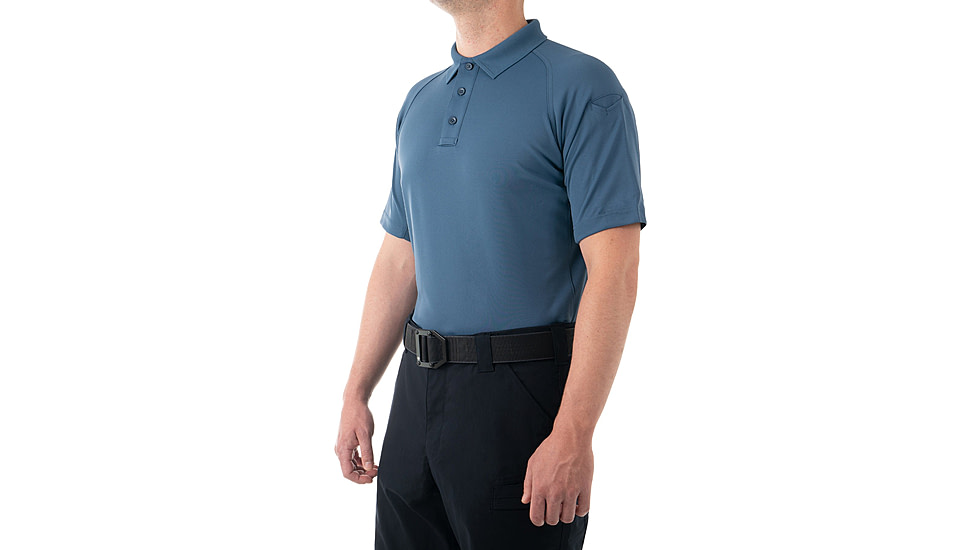 First Tactical Performance Short Sleeve Polo - Mens, French Blue, Regular/3XL, 112509-484-3XL