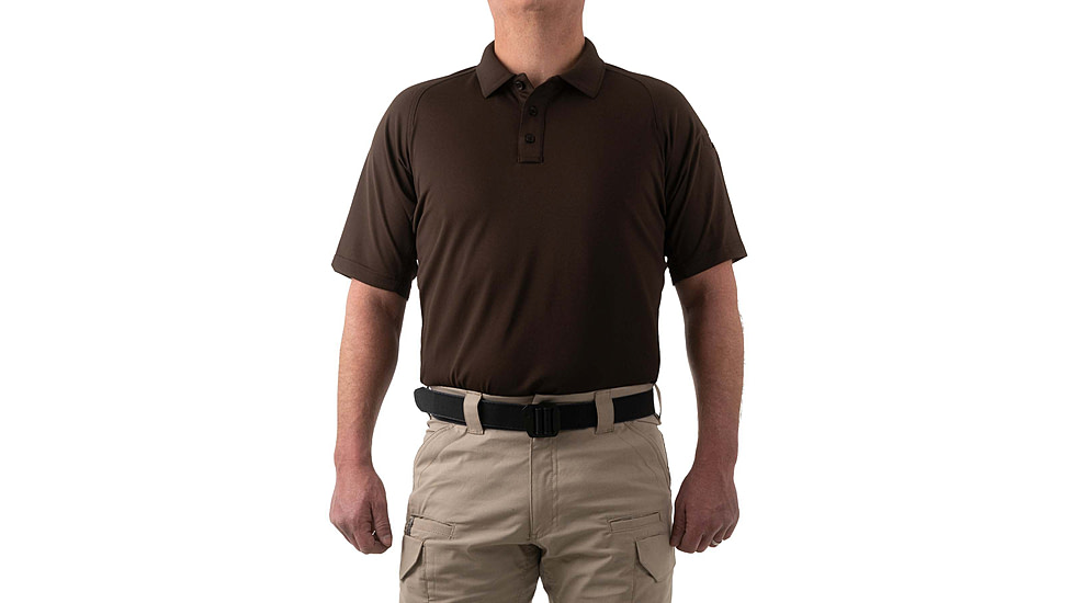 First Tactical Performance Short Sleeve Polo - Mens, Kodiak Brown, Small, 112509-182-S