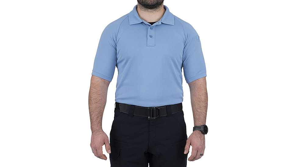 First Tactical Performance Short Sleeve Polo - Mens, Medium Blue, Regular/3XL, 112509-781-3XL