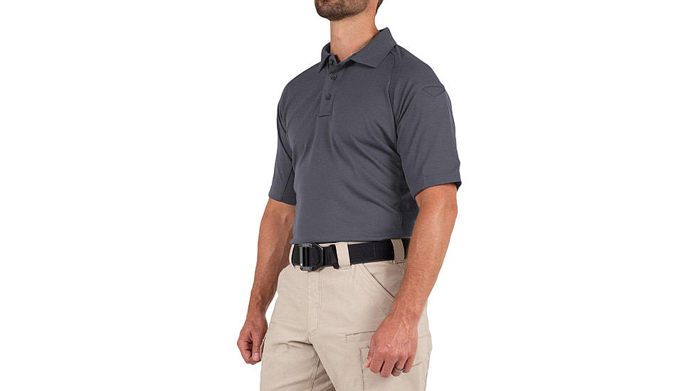 First Tactical Performance Short Sleeve Polo - Mens, Regular, Asphalt, 5XL, 112509-015-5XL-R