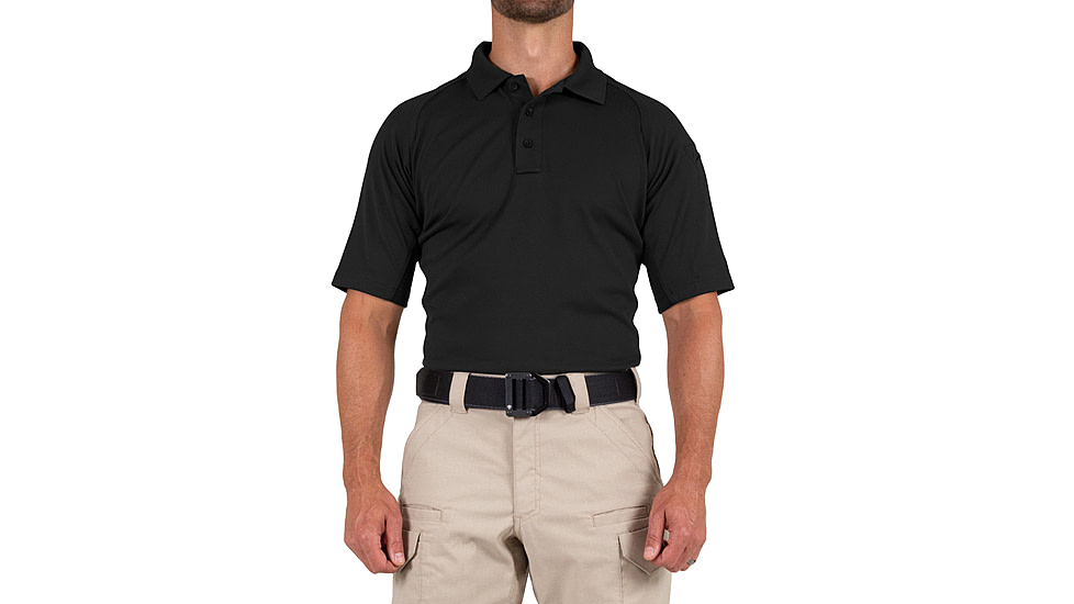 First Tactical Performance Short Sleeve Polo - Mens, Regular, Black, 5XL, 112509-019-5XL-R