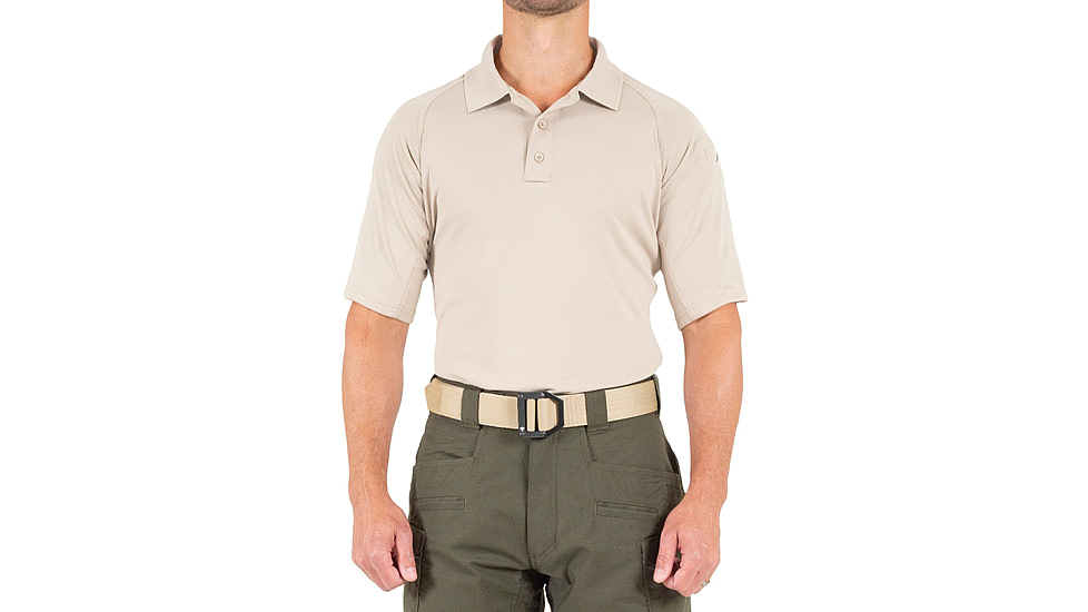 First Tactical Performance Short Sleeve Polo - Mens, Regular, Khaki, 6XL, 112509-055-6XL-R