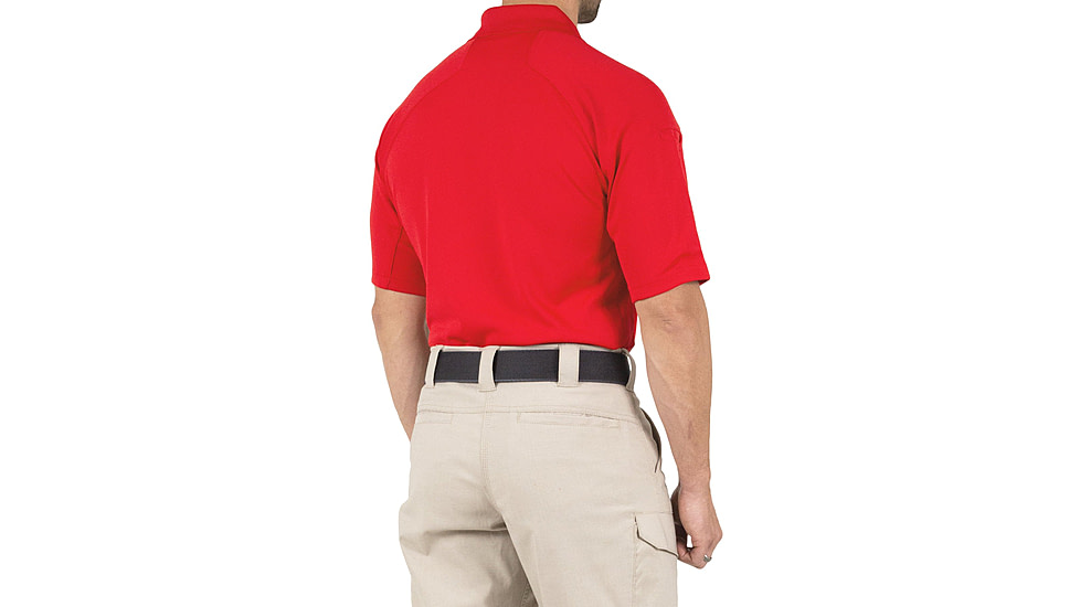 First Tactical Performance Short Sleeve Polo - Mens, Regular, Red, 5XL, 112509-400-5XL-R