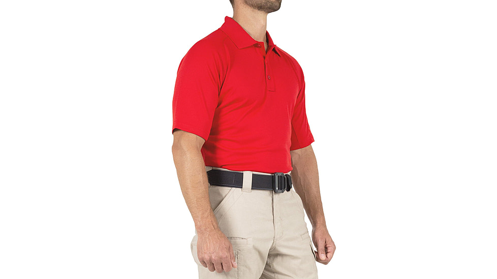 First Tactical Performance Short Sleeve Polo - Mens, Regular, Red, 5XL, 112509-400-5XL-R