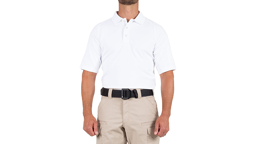 First Tactical Performance Short Sleeve Polo - Mens, Regular, White, 5XL, 112509-010-5XL-R