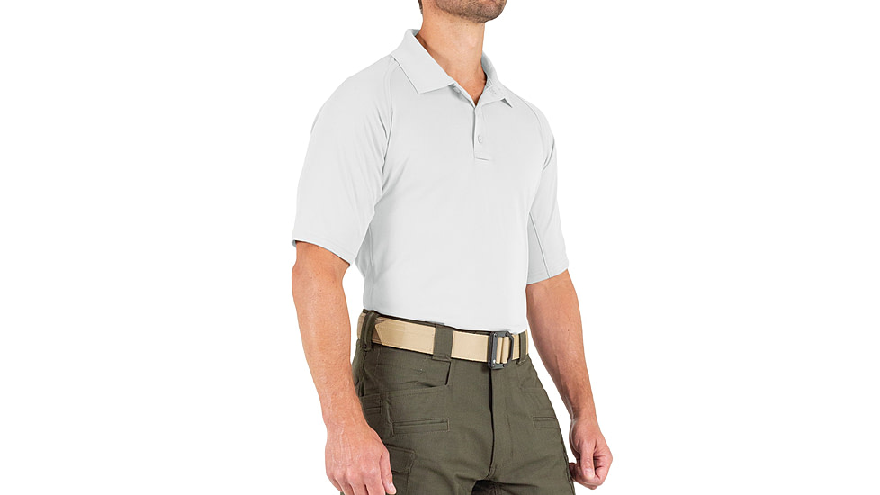 First Tactical Performance Short Sleeve Polo - Mens, White, Medium, 112509-010-M