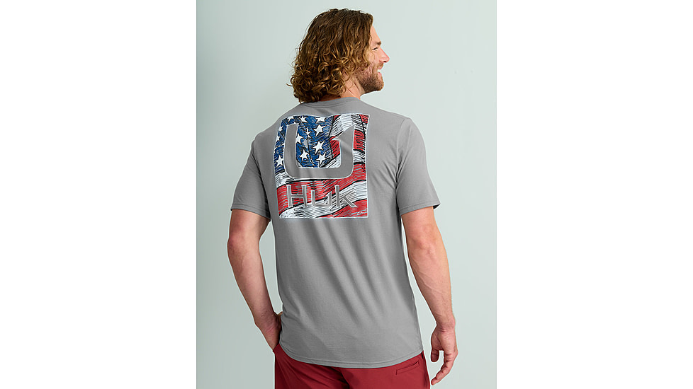 HUK Performance Fishing Americana Sketch Tee - Mens, Night Owl, Large, H1000536-016-L