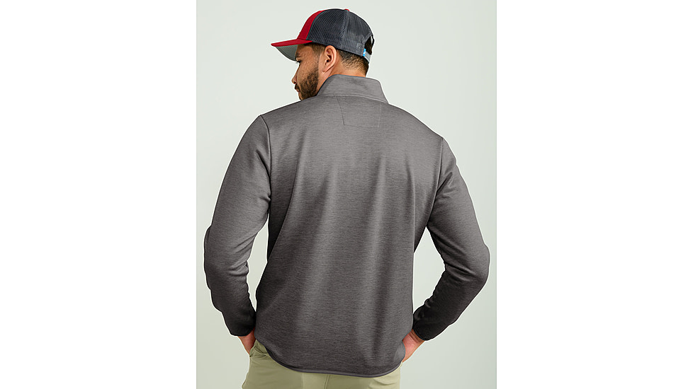 HUK Performance Fishing Cold Front 1/4 Zip Pullover - Mens, Volc Ash Hthr, Large, H1300098-015-L