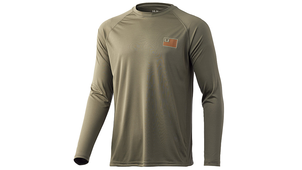 HUK Performance Fishing Huk And Bars Pursuit Long Sleeve - Mens, Moss, Medium, H1200426-316-M