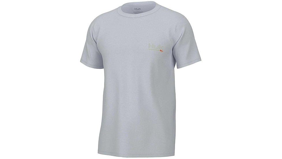 HUK Performance Fishing Fly Line Short Sleeve Shirt - Men's, White, Small, H1000418-100-S