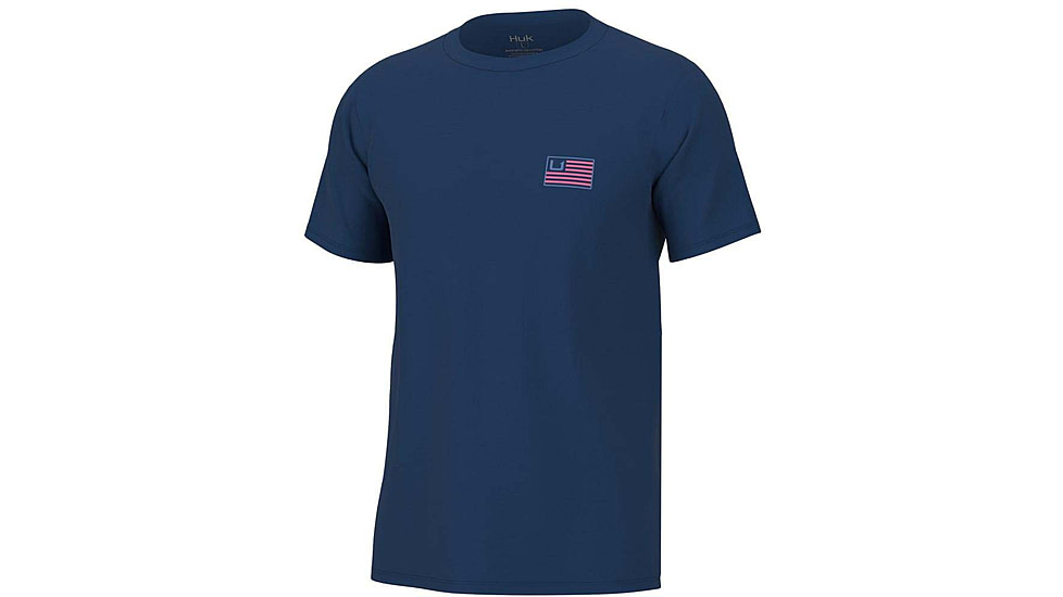 HUK Performance Fishing Huk And Bars Short Sleeve Shirt - Men's, Set Sail, Small, H1000431-489-S