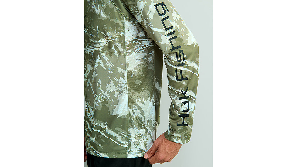 HUK Performance Fishing Mossy Oak Pursuit Crew - Mens, Mo Sw Freshwtr, Medium, H1200610-947-M