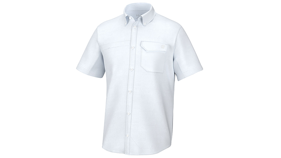 HUK Performance Fishing Tide Point Short Sleeve Shirt - Mens, White, 2XL, H1500171-100-XXL