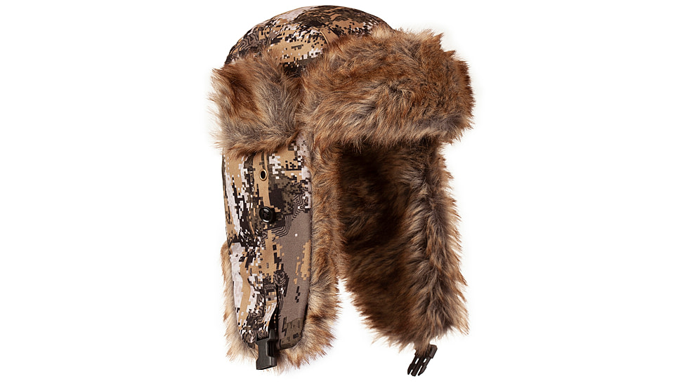 Huntworth Blackfoot Waterproof Thinsulate Insulated Faux Fur Camo Trapper Hat - Mens, Disruption, Extra Large, E-5536-DC-XL