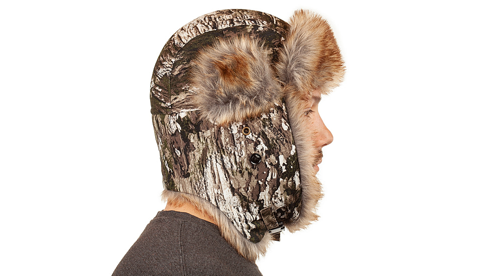 Huntworth Blackfoot Waterproof Thinsulate Insulated Faux Fur Camo Trapper Hat - Mens, Tarnen, Medium, E-5536-TRN-M