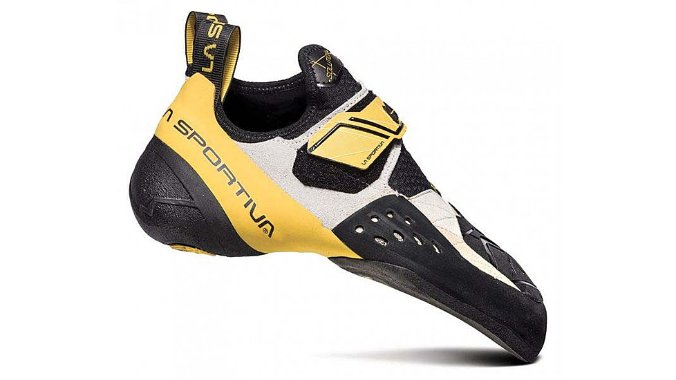 La Sportiva Solution Climbing Shoes - Men's, White/Yellow, 45, Medium, 20G-000100-45