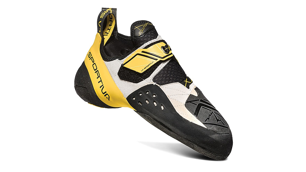 La Sportiva Solution Climbing Shoes - Mens, White/Yellow, 37, ZFCS013-W00Y00-37