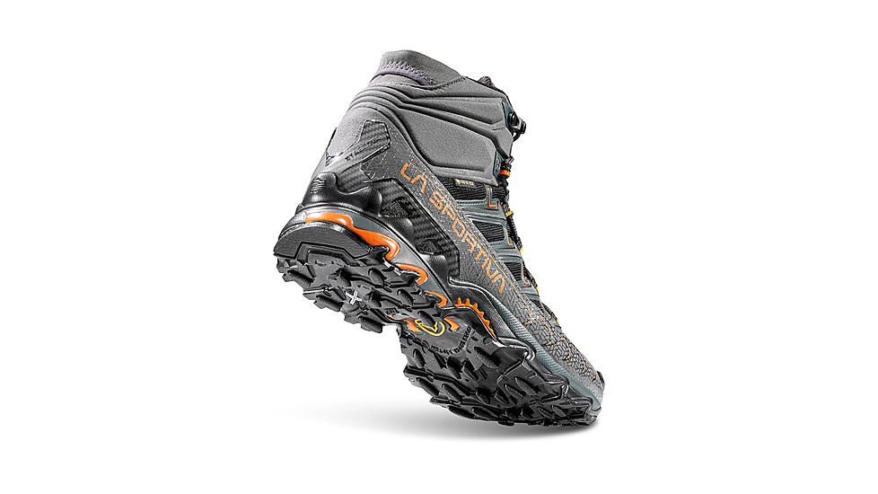 La Sportiva Ultra Raptor II Mid GTX Hiking Shoes - Mens, Carbon/Hawaiian Sun, 43, 34B-900208-43