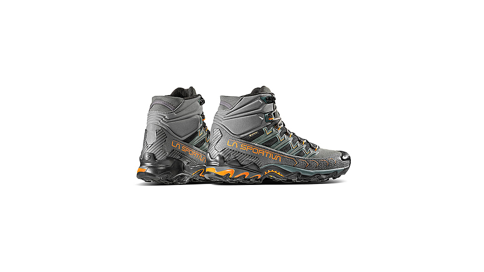 La Sportiva Ultra Raptor II Mid GTX Hiking Shoes - Mens, Carbon/Hawaiian Sun, 43, 34B-900208-43