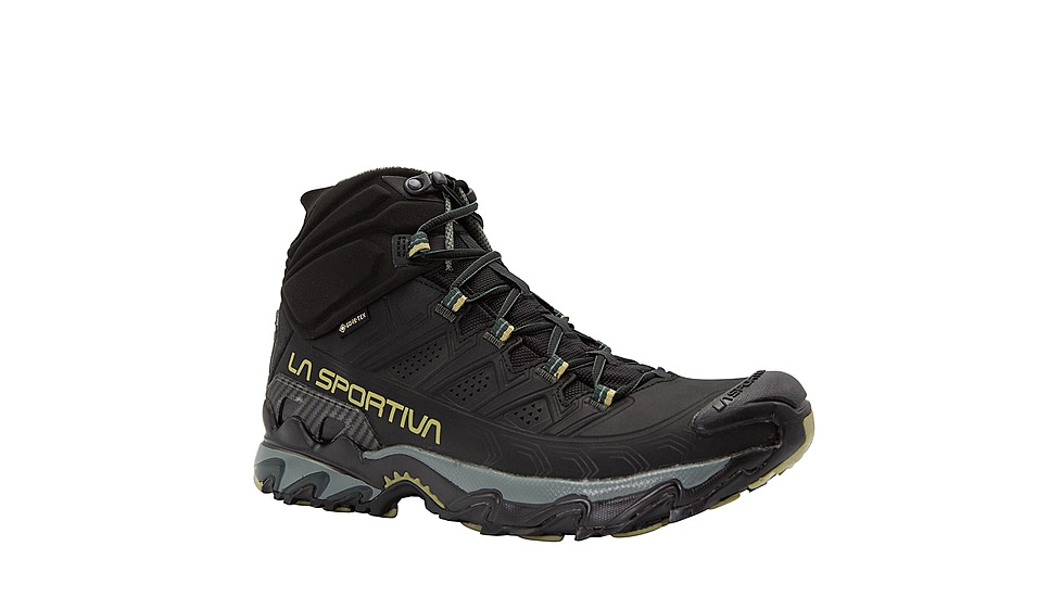 La Sportiva Ultra Raptor II Mid Leather GTX Hiking Shoes - Mens, Black/Cedar, 40.5, ZFHS096-K00N11-40.5