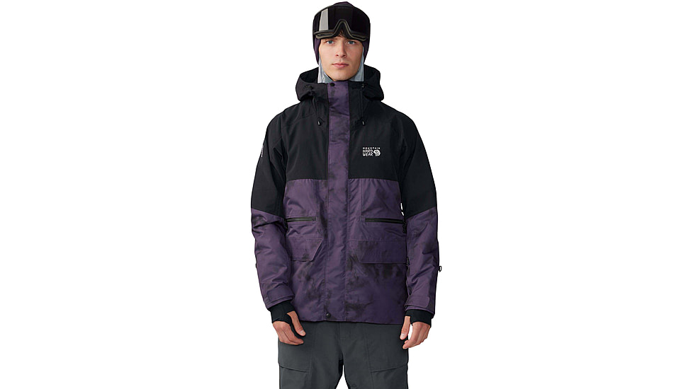 Mountain Hardwear First Tracks Jacket - Mens, Blurple Ice Dye Print, Medium, 2043331598BIDP-M