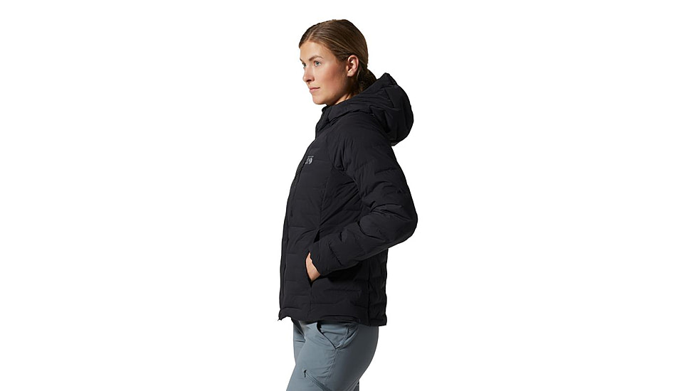 Mountain Hardwear StretchDown Hooded Jacket - Womens, Black, Extra Large, 1943271010-XL