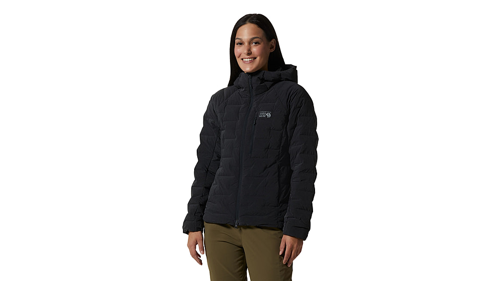 Mountain Hardwear Stretchdown Hoody - Womens, Dark Storm Heat, Large, 1943271004-D-L