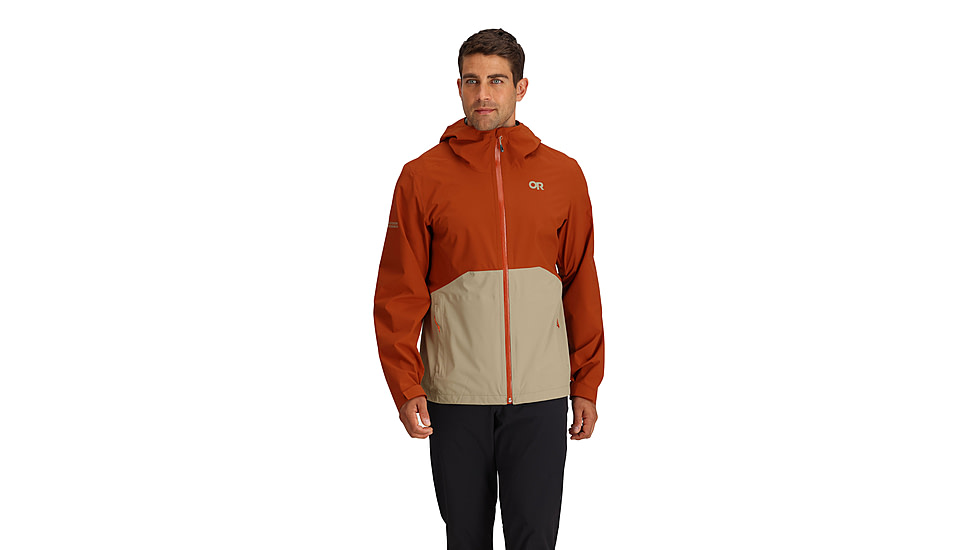 Outdoor Research Stratoburst Stretch Rain Jacket - Mens, Terra/Pro Khaki, Medium, 3008932717007