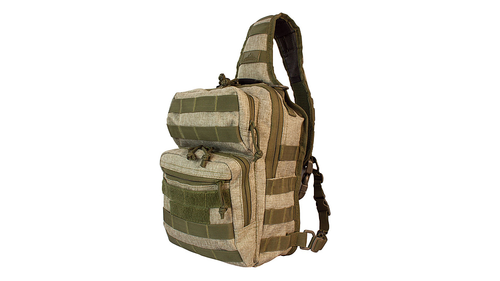 Red Rock Outdoor Gear Rover Sling Backpack, Heather w/Olive Drab Trim, 80129ODH